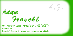 adam froschl business card
